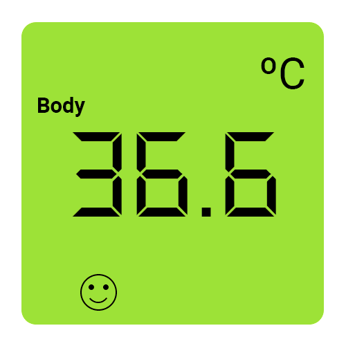 Thermometer mit farbigem Display